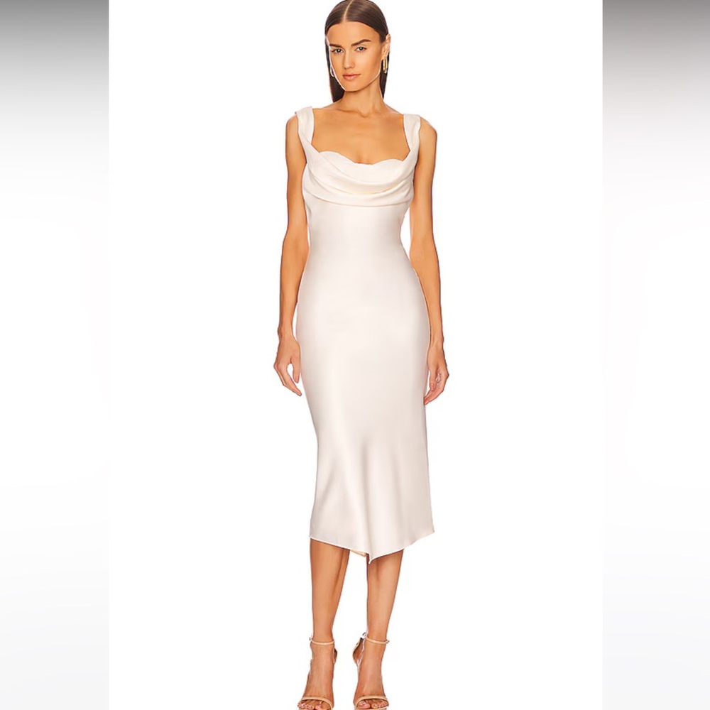 NWT Michael Costello Cream 	
x REVOLVE Kylen Midi Dress